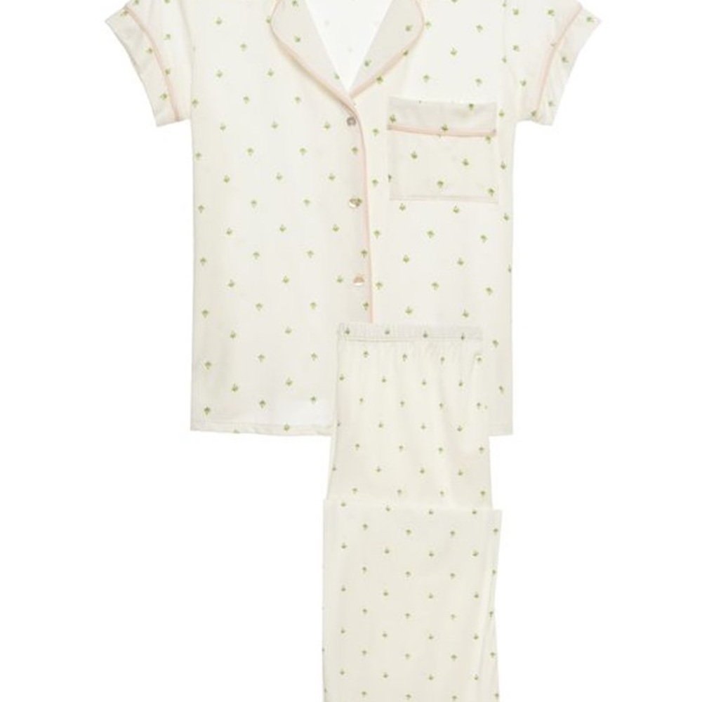 Women’s Cream Pajamas with Palm Tree Accents